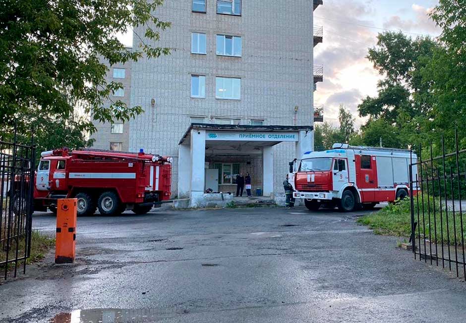 Фото пожара в больнице